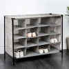 KSP Softstor 'Linen Look' Fabric Shoe Cabinet (Grey)