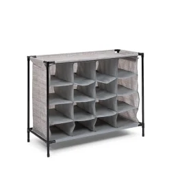 KSP Softstor 'Linen Look' Fabric Shoe Cabinet (Grey)