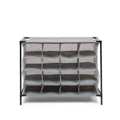 KSP Softstor 'Linen Look' Fabric Shoe Cabinet (Grey)