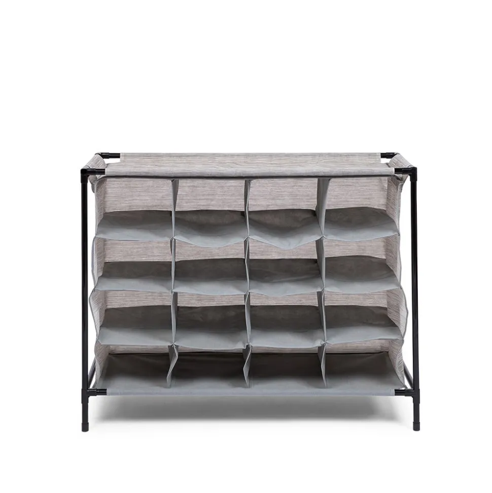 KSP Softstor 'Linen Look' Fabric Shoe Cabinet (Grey)
