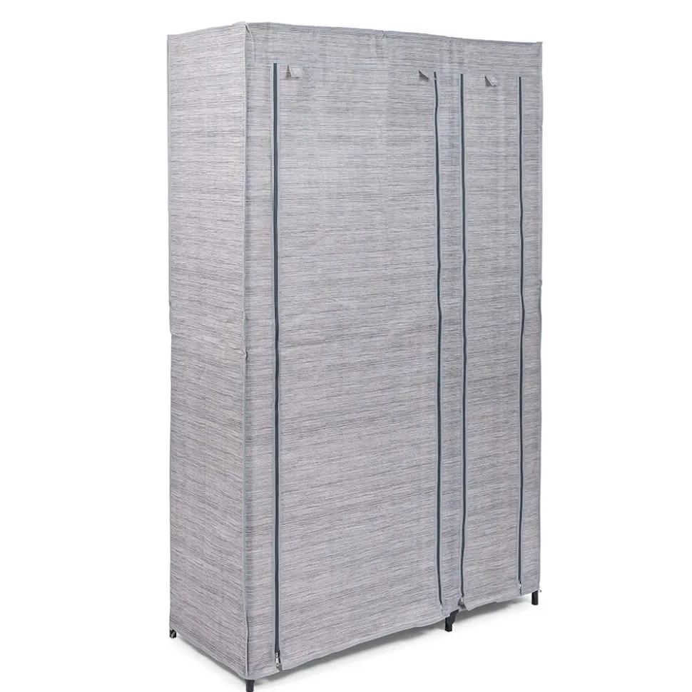 KSP Softstor 'Linen Look' Fabric Wardrobe (Grey)