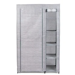 KSP Softstor 'Linen Look' Fabric Wardrobe (Grey)