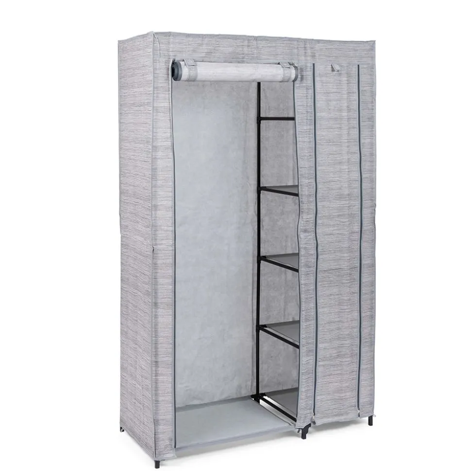 KSP Softstor 'Linen Look' Fabric Wardrobe (Grey)