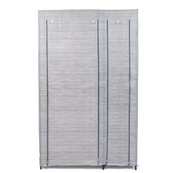 KSP Softstor 'Linen Look' Fabric Wardrobe (Grey)
