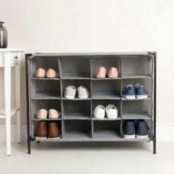 KSP Softstor 'Original' Fabric Shoe Cabinet 16-Shoe (Grey)
