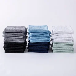 KSP Soft Touch 100% Recycled Cotton Wash Cloth - Set/6 (Grey)