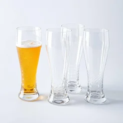 KSP Soiree Etched Pilsner Beer Glass - Set of 4 (17oz.)