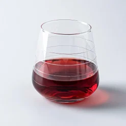KSP Soiree Etched Stemless Wine Glass - Set of 4 (11.5oz)