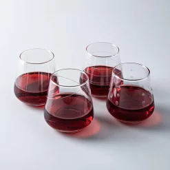 KSP Soiree Etched Stemless Wine Glass - Set of 4 (11.5oz)
