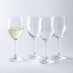 KSP Soiree Etched White Wine Glass - Set of 4 (17oz.)