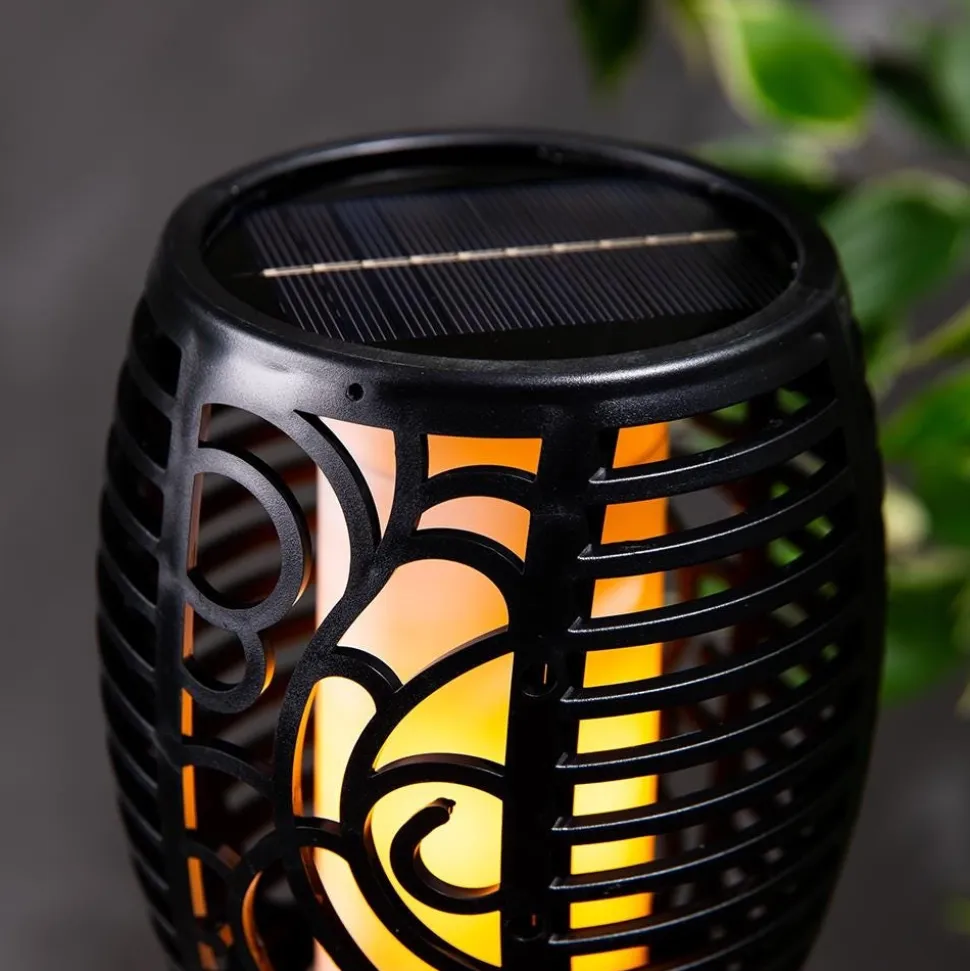 KSP Solar Flickering LED Flame Torch (Black)