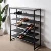 KSP Sole 6-Tier Shoe Rack (Black/Wood)