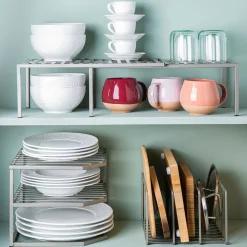 KSP Space Logic Corner Shelf 2-Tier (Grey) 10x10x9"