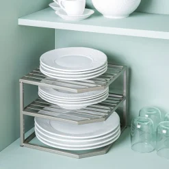 KSP Space Logic Corner Shelf 2-Tier (Grey) 10x10x9
