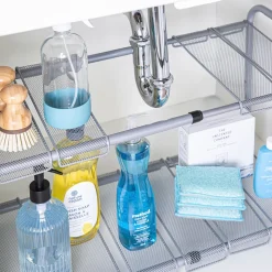 KSP Space Logic Expandable Under Sink Shelf (Silver) 35/69 x 29 x 37cm