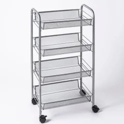 KSP Space Logic Rolling Storage Rack (Silver) 44.5 x 27 x 84 cm