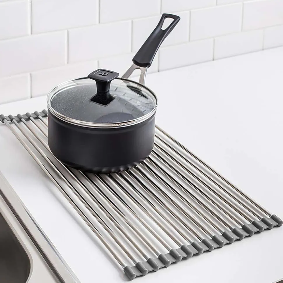 KSP Span Roll-Up Dish Drying Rack (Stainless Steel)