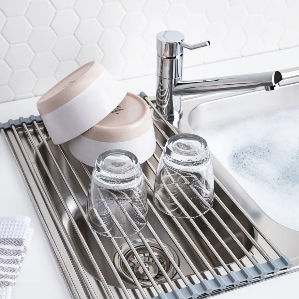 KSP Span Roll-Up Dish Drying Rack (Stainless Steel)