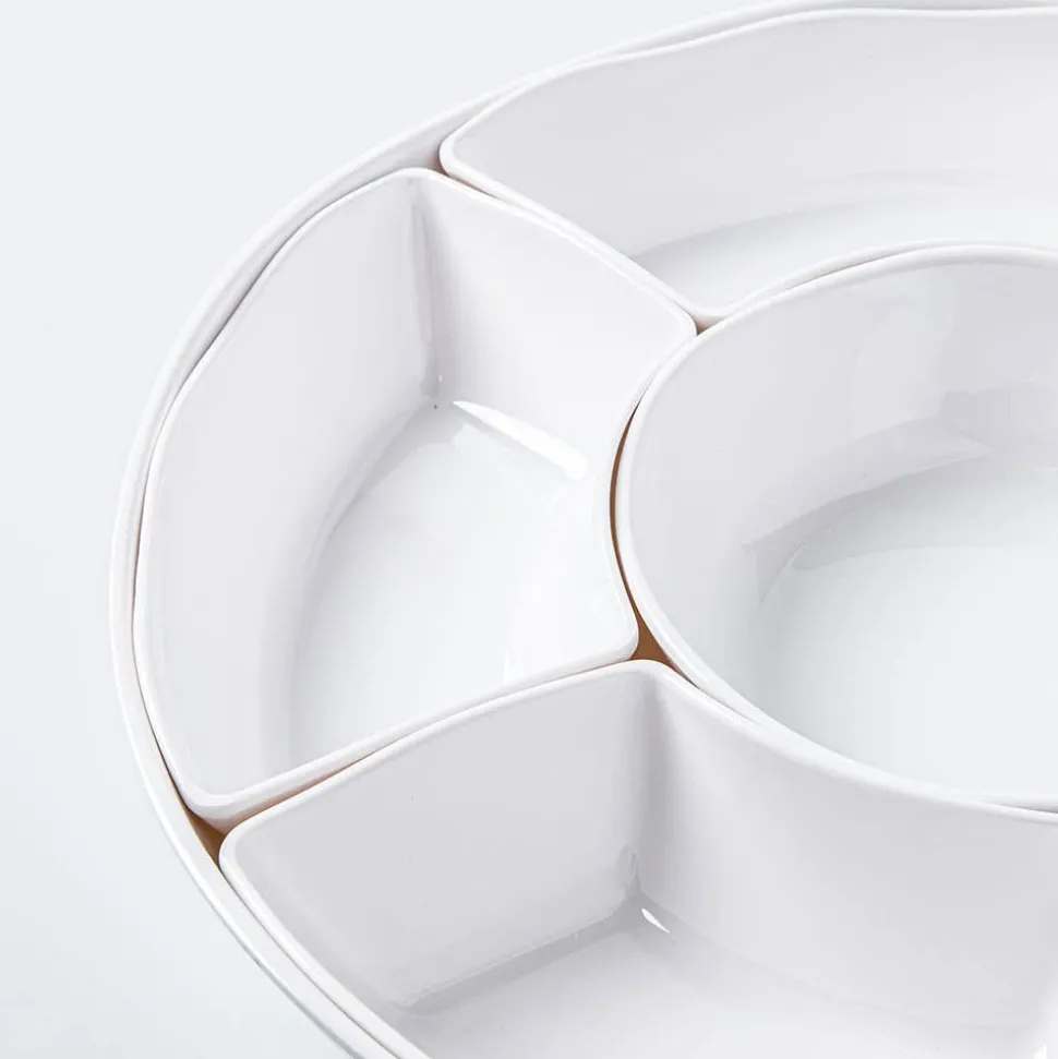 KSP Spin Melamine Turntable Tray - Set of 7 15" Dia. (White)
