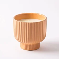 KSP Stemmed Citronella Candle Ceramic Pot 11x11cm (Spice)