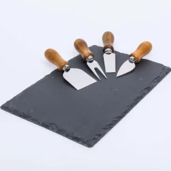 KSP Stilton Slate Cheese Board with Knives - Set of 5