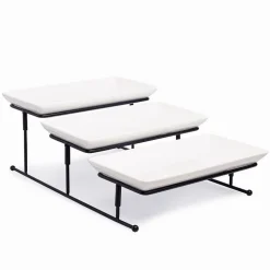KSP Strata '3-Tier' Porcelain Buffet Plate (Rectangular)
