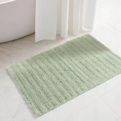 KSP Stripe Cotton Bathmat Reversible 20x32