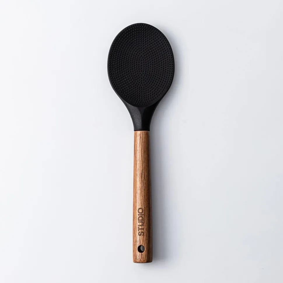 KSP Studio Collection Silicone Rice Spoon (Acacia/Black)