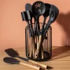KSP Studio Collection Silicone Solid Wok Turner (Acacia/Black)