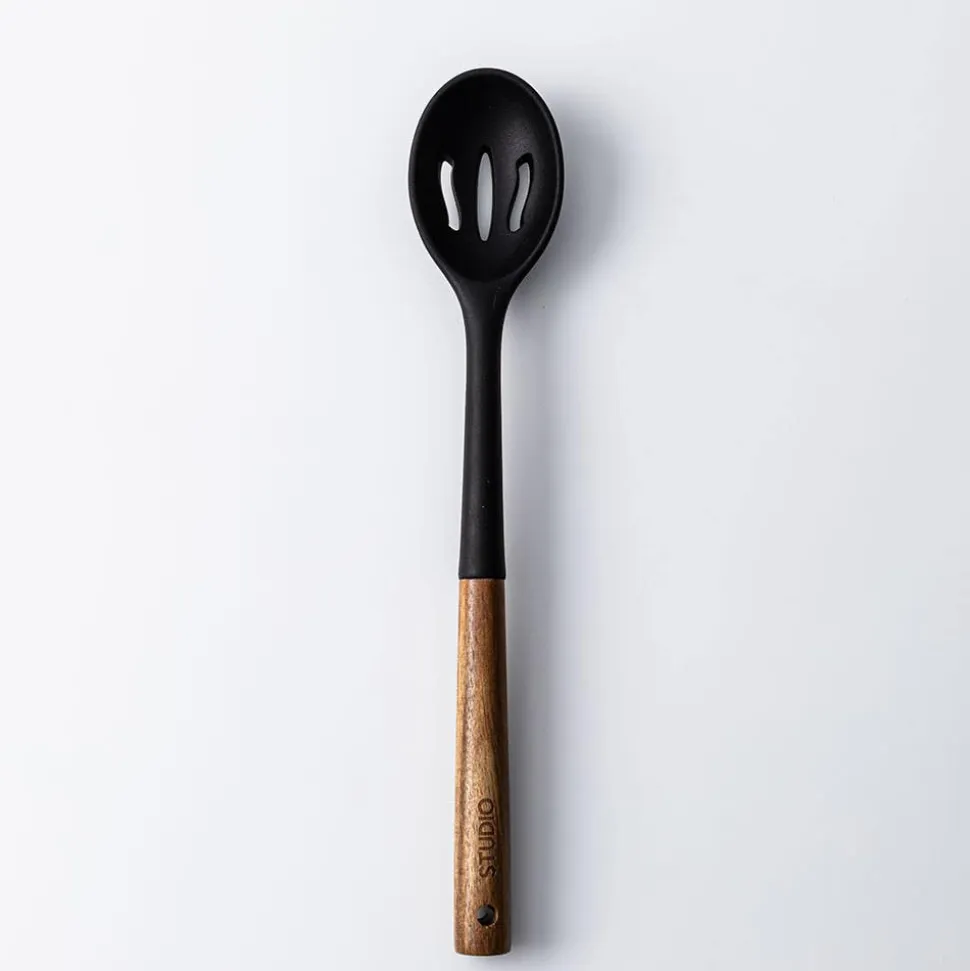 KSP Studio Collection Slotted Spoon (Acacia/Black)
