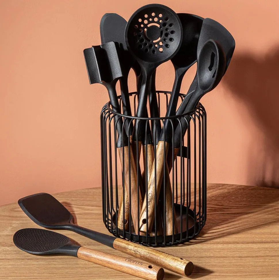 KSP Studio Collection Slotted Spoon (Acacia/Black)