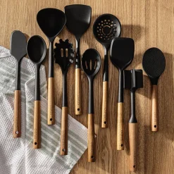 KSP Studio Collection Soup Ladle (Acacia/Black)