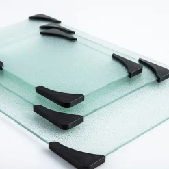 KSP Stylus Glass Cutting Board with Silicon - Set of 3