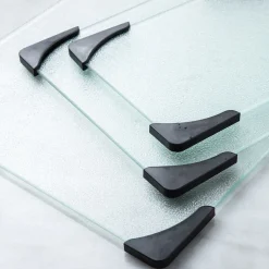 KSP Stylus Glass Cutting Board with Silicon - Set of 3