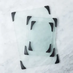 KSP Stylus Glass Cutting Board with Silicon - Set of 3