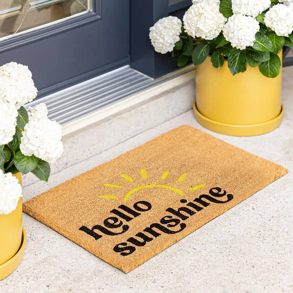 KSP Summer Coir Doormat 'Hello Sunshine'