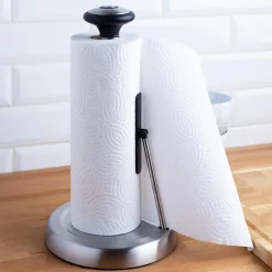 KSP Superior Upright Paper Towel Holder 18x35 cm (Black/St. Steel)