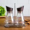 KSP Swivel Oil and Vinegar with Stand - Set of 2 (Stainless Steel)