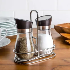 KSP Swivel Salt and Pepper Shaker with Stand - Set of 2