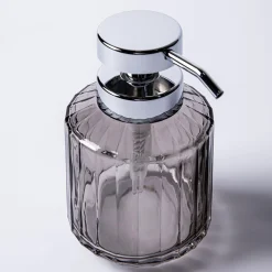 KSP Symphony Fluted Glass Soap Pump (Grey/Chrome)