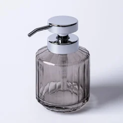 KSP Symphony Fluted Glass Soap Pump (Grey/Chrome)