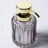 KSP Symphony Ribbed Glass Soap Pump (Grey/Gold)