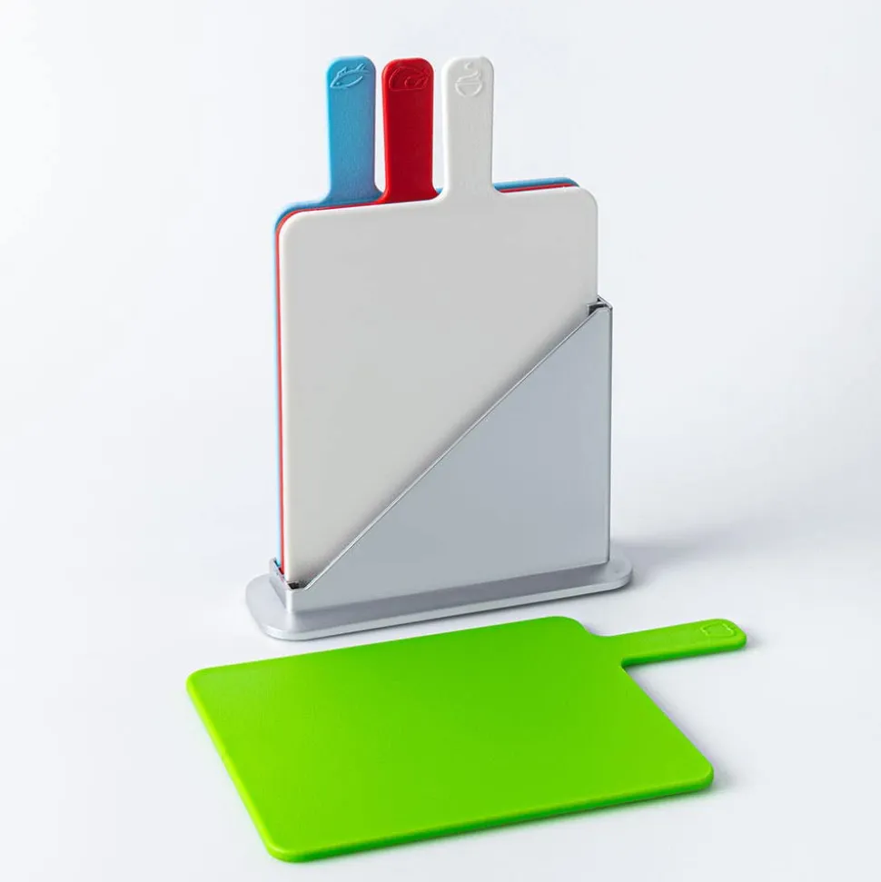 KSP Tab Cutting Boards with Holder - Set of 5
