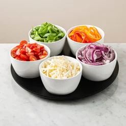 KSP Taco Porcelain Condiment Bowl - Set of 6 (White)