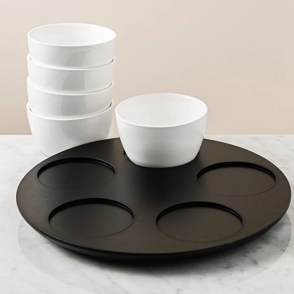 KSP Taco Porcelain Condiment Bowl - Set of 6 (White)