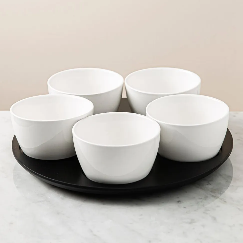KSP Taco Porcelain Condiment Bowl - Set of 6 (White)