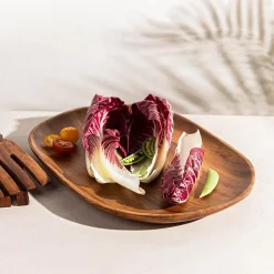 KSP Tala Acacia Wood Oval Serving Tray Medium 36 x 26 x 2.5 cm