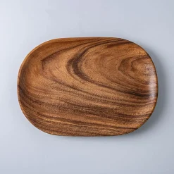 KSP Tala Acacia Wood Oval Serving Tray Medium 36 x 26 x 2.5 cm