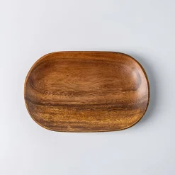KSP Tala Acacia Wood Oval Serving Tray Small 30 x 20 X 2.5 cm