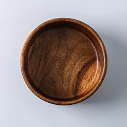 KSP Tala Acacia Wood Round Straight Bowl Large 26 x 26 x 10 cm